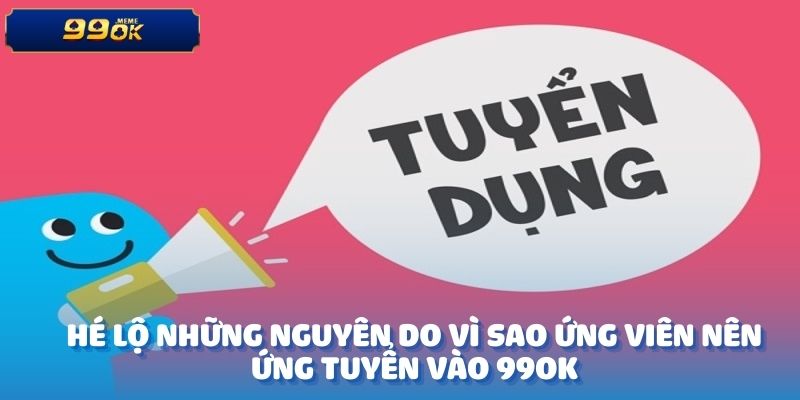 Hé lộ những nguyên do vì sao ứng viên nên ứng tuyển vào 99OK